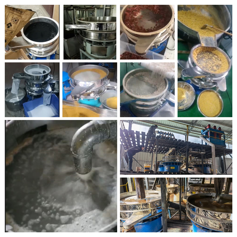 圓形振動篩適用行業(yè)：食品，陶瓷，醫(yī)藥，冶金，化工等行業(yè)。