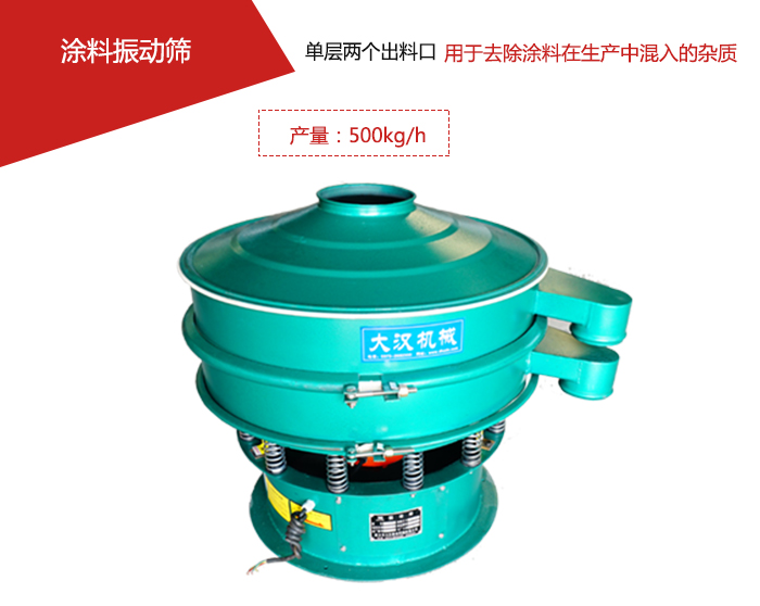 涂料屬于普通不易發(fā)生反應(yīng)的物料，所以涂料振動篩采用的是碳鋼材質(zhì)。