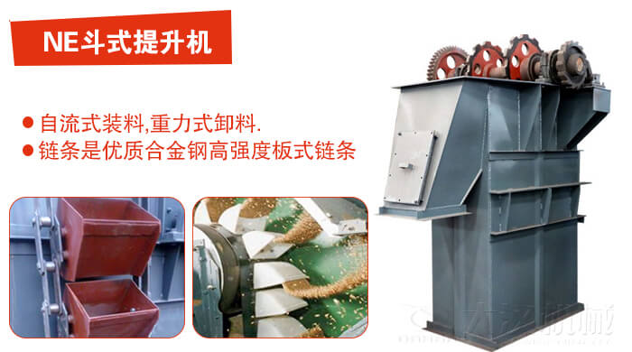 斗式提升機有：板鏈式，皮帶式等多種形式主要依靠料斗完成物料的提升目的。